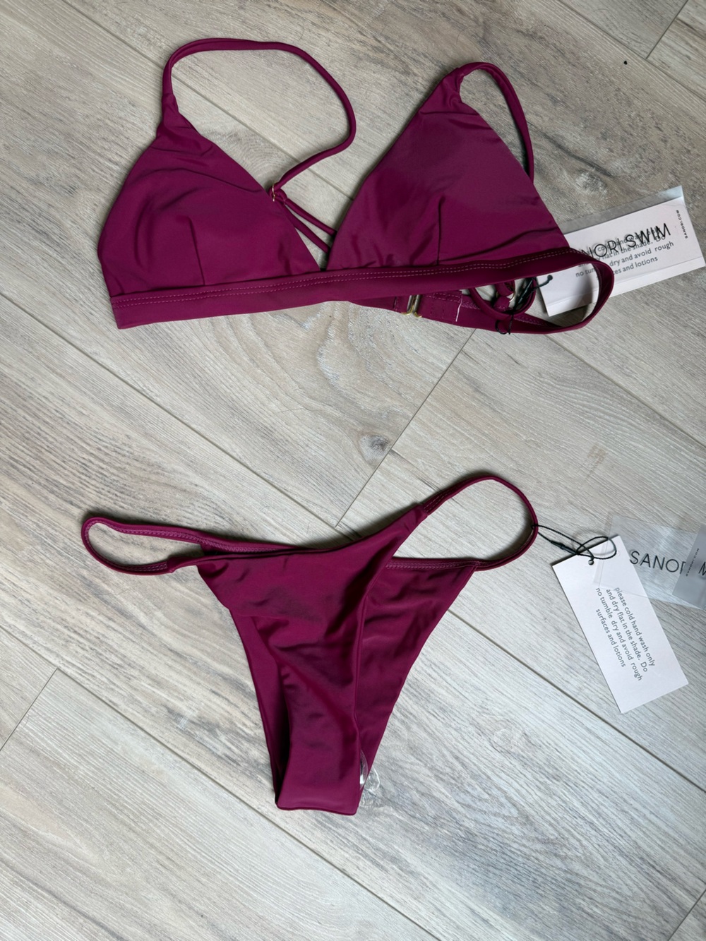 SANO+MOON Berry Triangle Bikini Set
